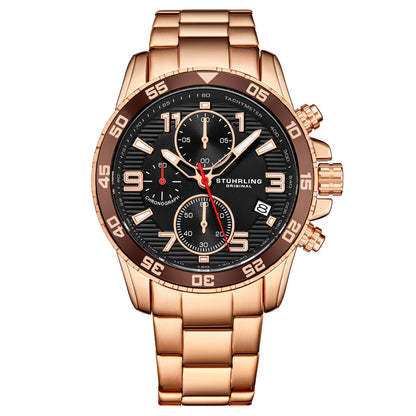 Stuhrling - Concorso Quartz 40mm kronograf med takymeter